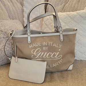 Gucci 'Love The Earth' Canvas Tote Bag.. Authentic..w/COA.